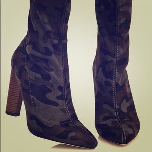 Public Desire Devon Camo Sock Boots